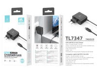 Techancy 65W GaN USB-C Fast Charger TL7347, Small and Portable, Compatible with Multiple Devices