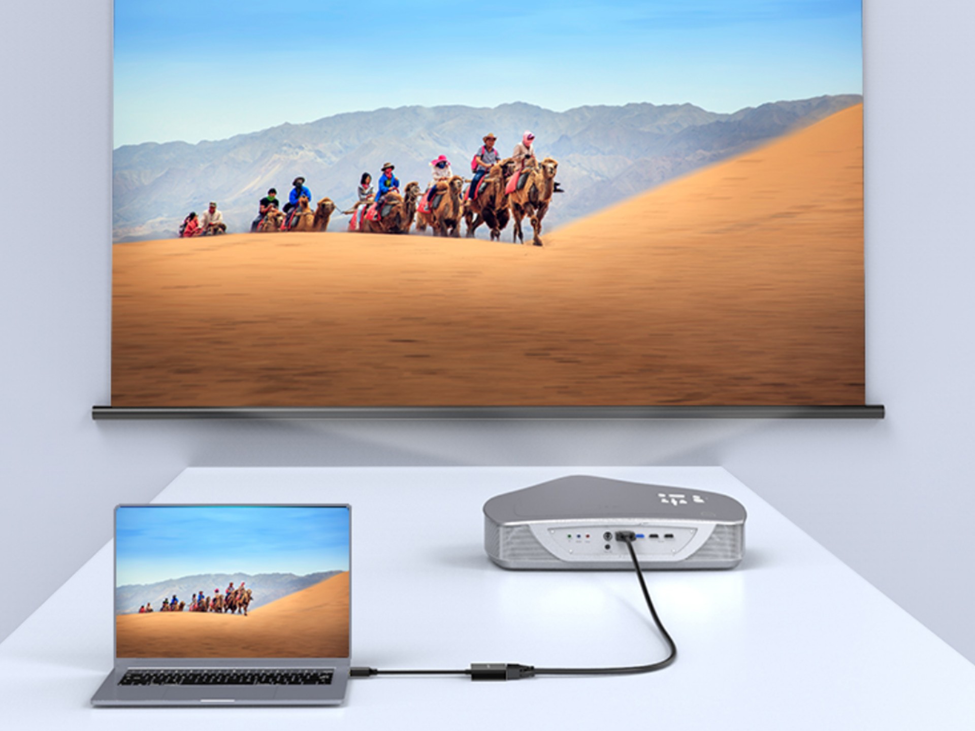 Techancy TL7325 HD Video Converter, HDMI to VGA Interface, Supports 1080p HD Resolution, Black