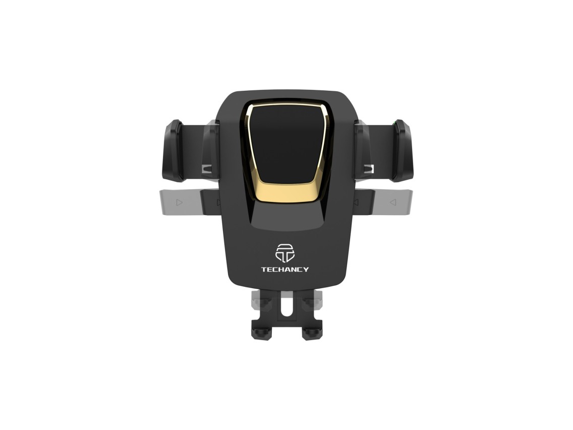 Techancy Suporte Para Telemóvel Com Ventosa Para Automóvel Preto/Dourado Ti2188, Bloqueio Com Um Toq