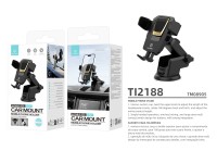 Techancy Car Suction Cup Phone Holder Black/Gold Ti2188, One-Touch Lock, 4-7.2 Inches Techancy Car Suction Cup Phone Holder Black/Gold Ti2188, One-Touch Lock, 4-7.2 Inches