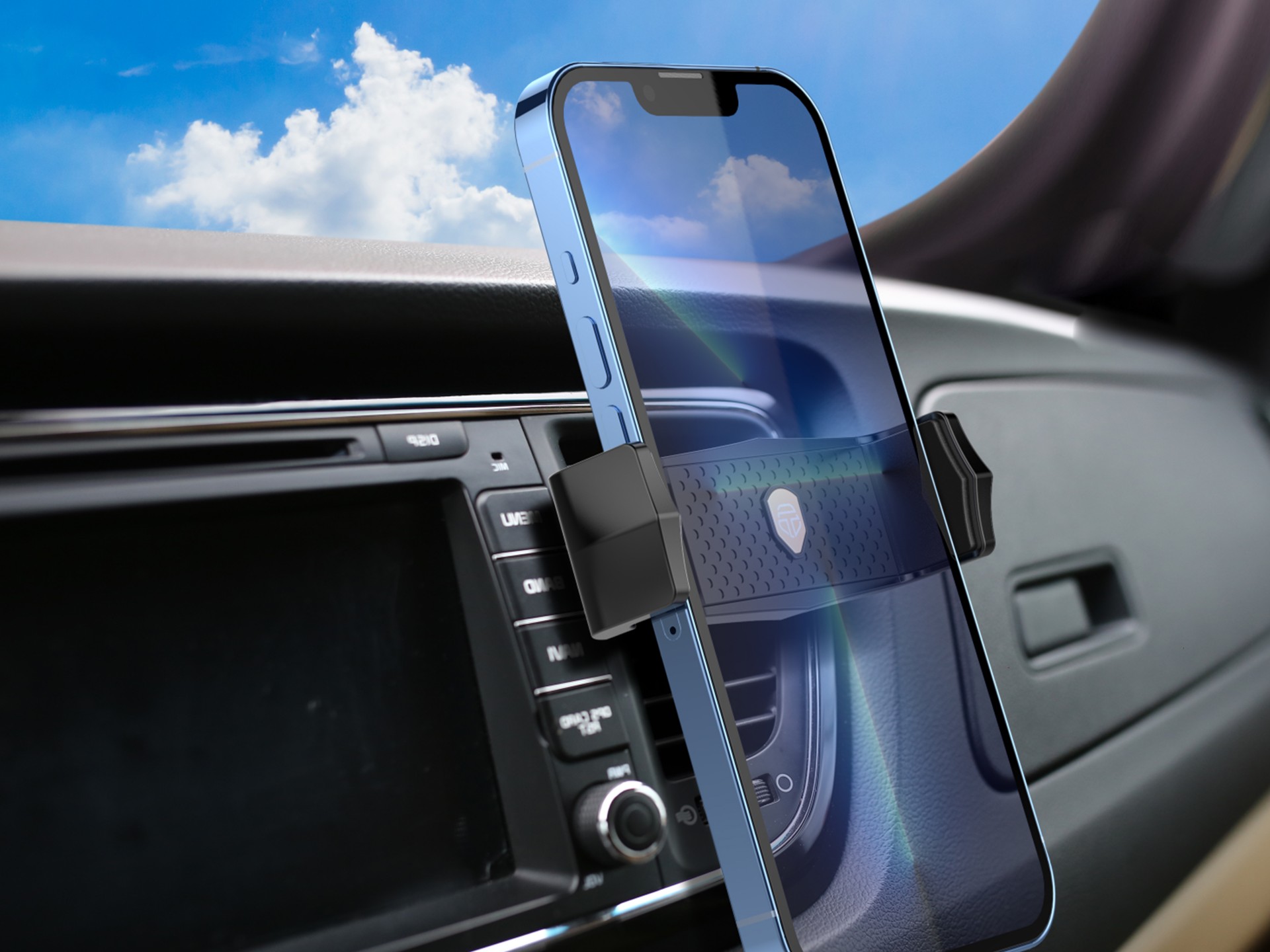 Techancy Ti2193 Car Phone Holder, Compatible with All Sizes, Easy Assembly, Does Not Block Ventilati