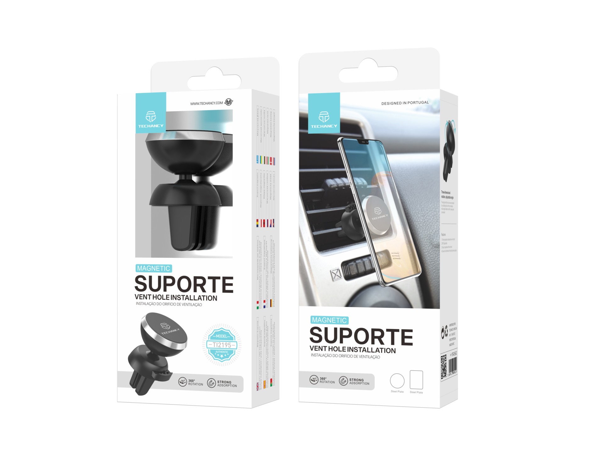 Techancy Suporte Magnético Para Telemóvel Para Automóvel Ti2195, Absorve Firmemente O Telemóvel, Rot