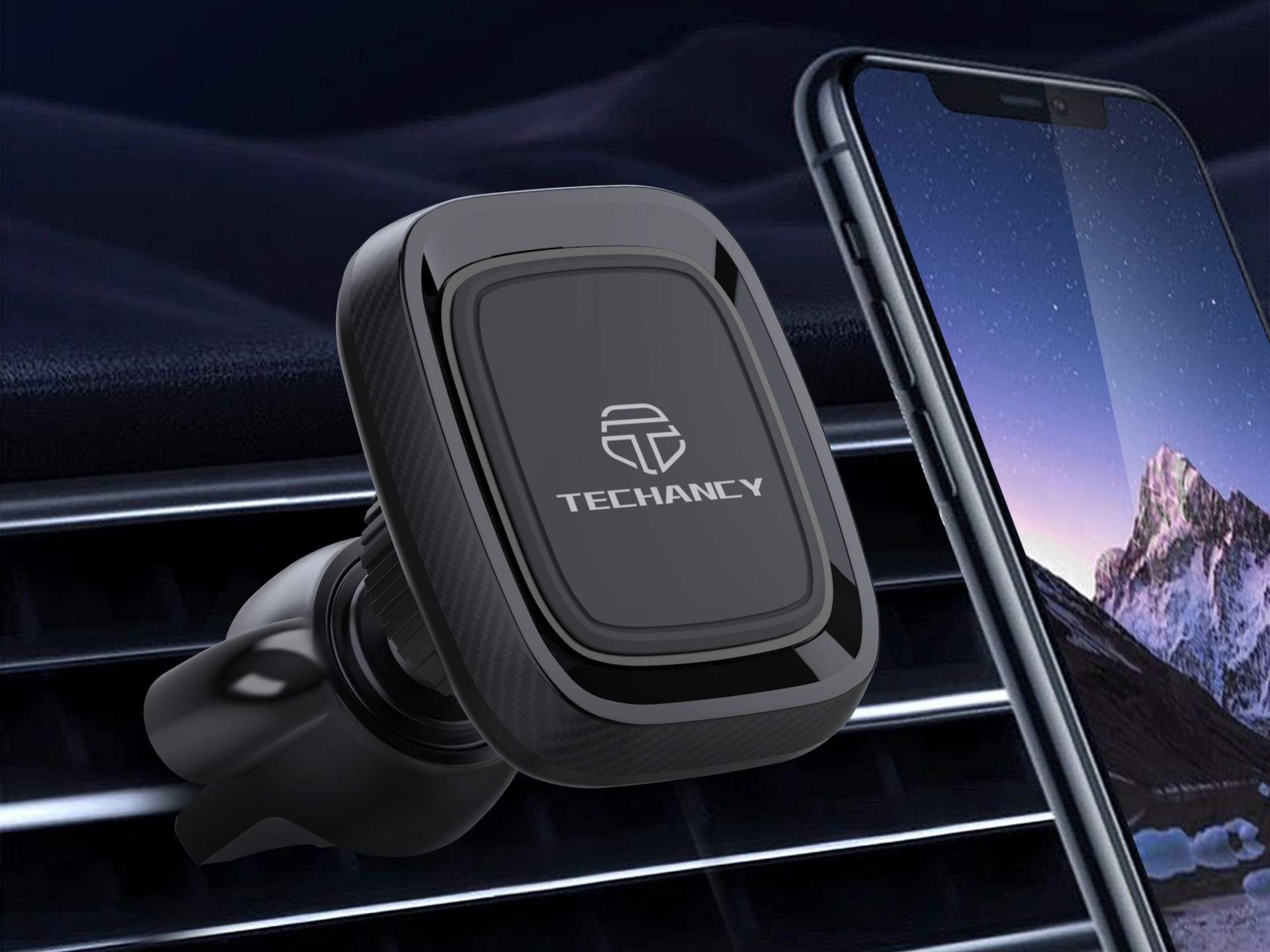 Soporte magnético para teléfono de coche Techancy Ti2209, con gran capacidad de adsorción magnética.