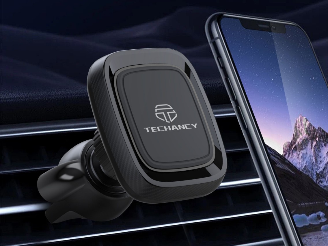 Soporte magnético para teléfono de coche Techancy Ti2209, con gran capacidad de adsorción magnética.
