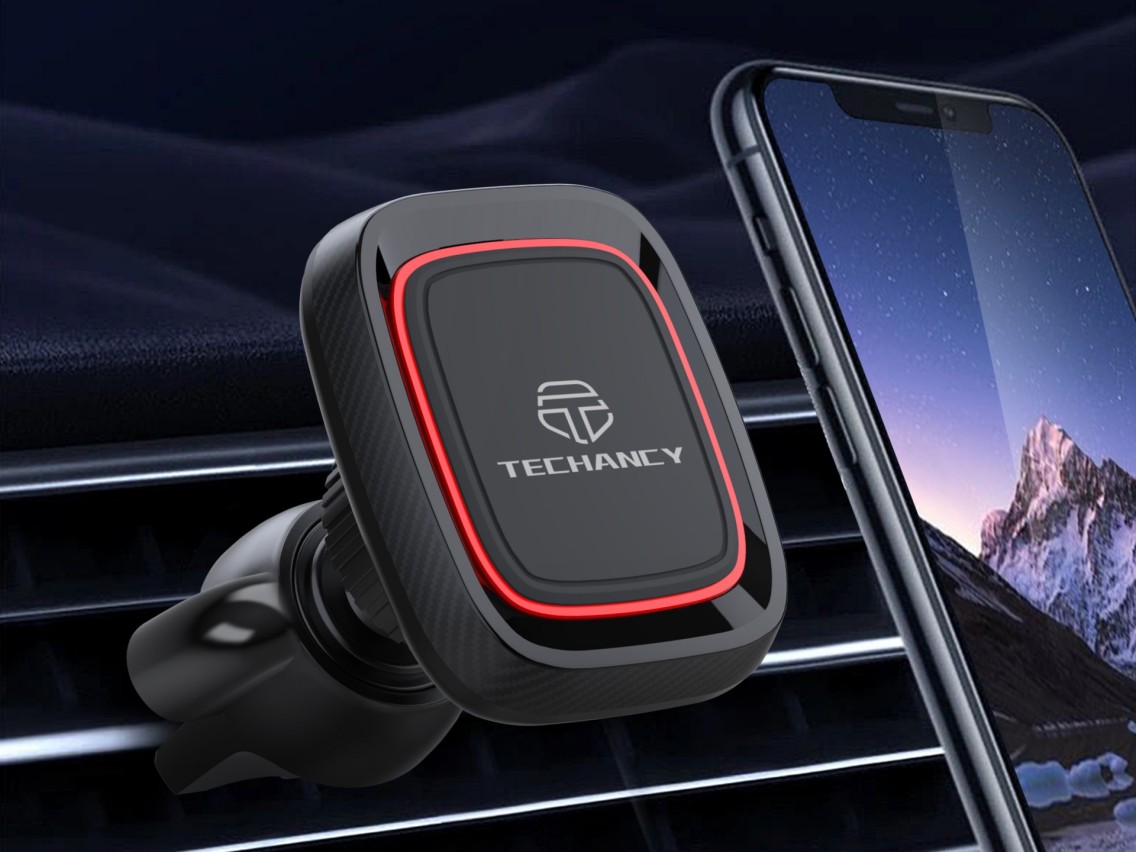 Techancy Suporte Magnético Para Telemóvel Para Automóvel Ti2209, Forte Capacidade De Adsorção Magnét