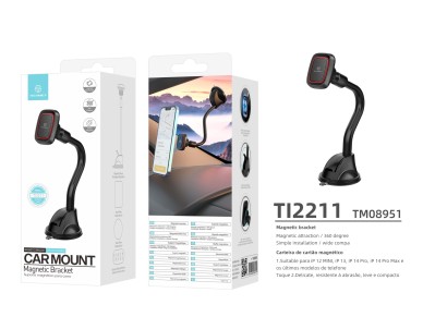Techancy Suporte Magn�tico Para Telem�vel No Autom�vel, Preto E Vermelho Ti2211, Forte Adsor��o Magn