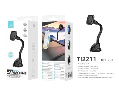 Soporte magnético para teléfono de coche Techancy Ti2211, color negro. Fuerte absorció Soporte magnético para teléfono de coche Techancy Ti2211, color negro. Fuerte absorció