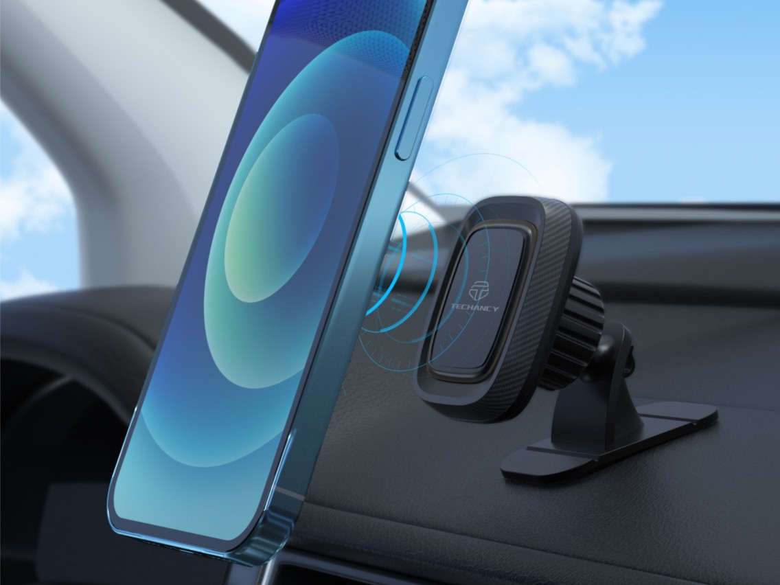 Techancy Suporte Magnético Para Telemóvel Para Automóvel Ti2285, Forte Capacidade De Adsorção Magnét