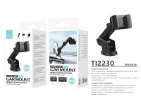 Techancy Car Phone Holder Black+Gray Ti2230, Retractable Stand, Non-Slip Suction Cup, 4-7.2 Inches Techancy Car Phone Holder Black+Gray Ti2230, Retractable Stand, Non-Slip Suction Cup, 4-7.2 Inches