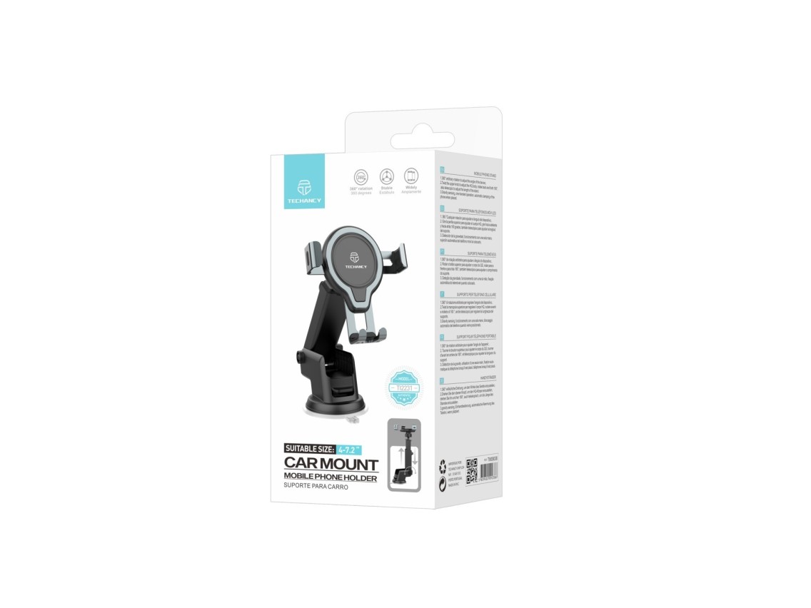 Soporte para teléfono de motocicleta Techancy con función impermeable, negro y rojo, Ti2261, soporte