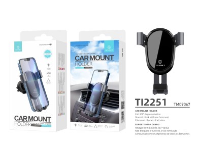 Techancy Ti2251 Car Phone Holder, For 7.2'' Cell Phones, Gravity Mount, Metal, Techancy Ti2251 Car Phone Holder, For 7.2'' Cell Phones, Gravity Mount, Metal,