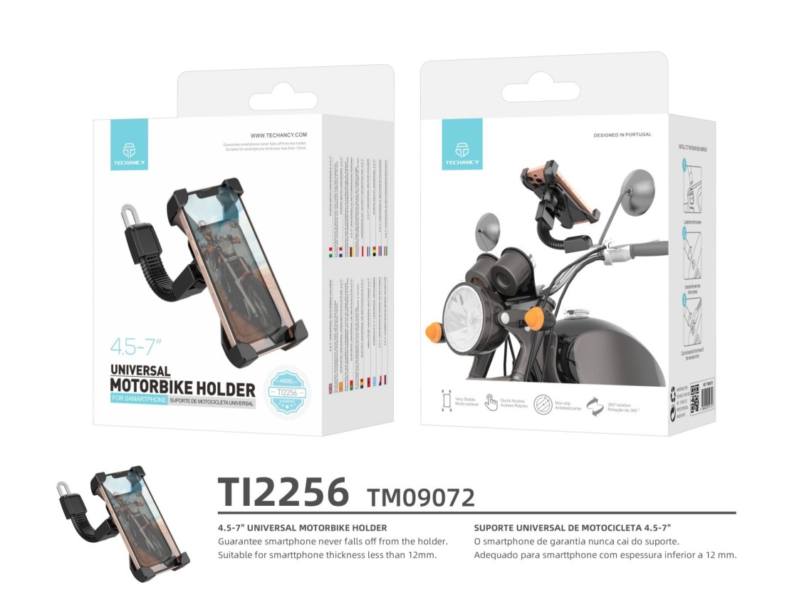 Techancy Suporte Universal Para Telemóvel Para Mota Ti2256, 4,5-7 Polegadas, Firme E Fiável, Essenci