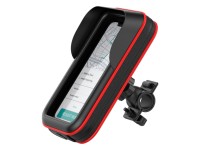 Soporte para teléfono de bicicleta Techancy con función impermeable, negro y rojo, Ti2260,