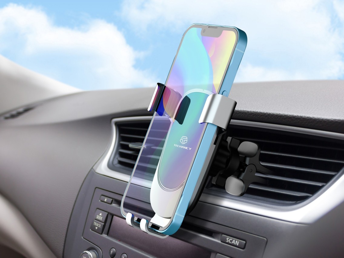 Techancy Suporte Para Telemóvel Para Automóvel Ti2269, Ângulo De Rotação De 360°, A Gravidade Mantém