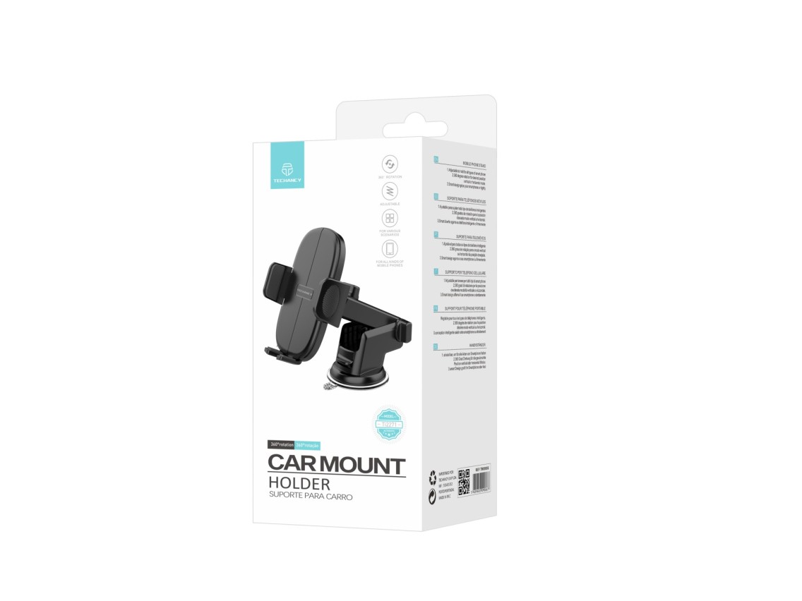 Soporte para teléfono para automóvil Techancy Ti2271, ajustable a diferentes teléfonos, apertura y c