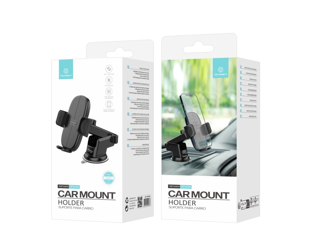 Soporte para teléfono para automóvil Techancy Ti2271, ajustable a diferentes teléfonos, apertura y c