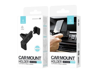 Soporte para teléfono de coche Techancy Ti2280, negro, antivibración, para dispositivos de