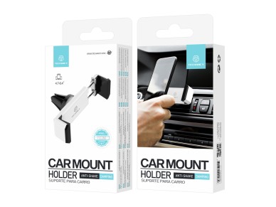 Techancy Suporte de Telemovel para Carro TI2280 Fixacao por Grelha Antivibracao Para 4.7 a 6.4 Poleg