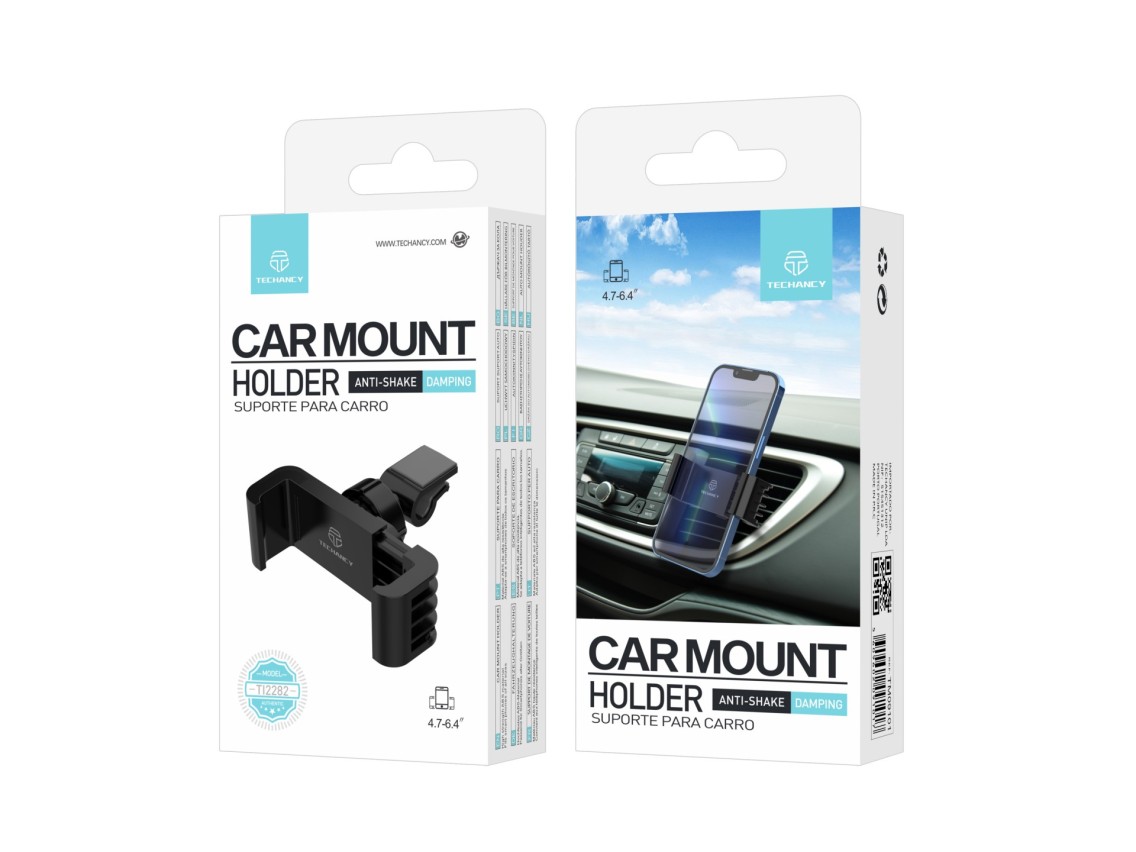 Techancy Suporte Para Telem�vel Para Autom�vel Ti2282 Preto, Suporte De Ventila��o, Anti-Vibra��o E 
