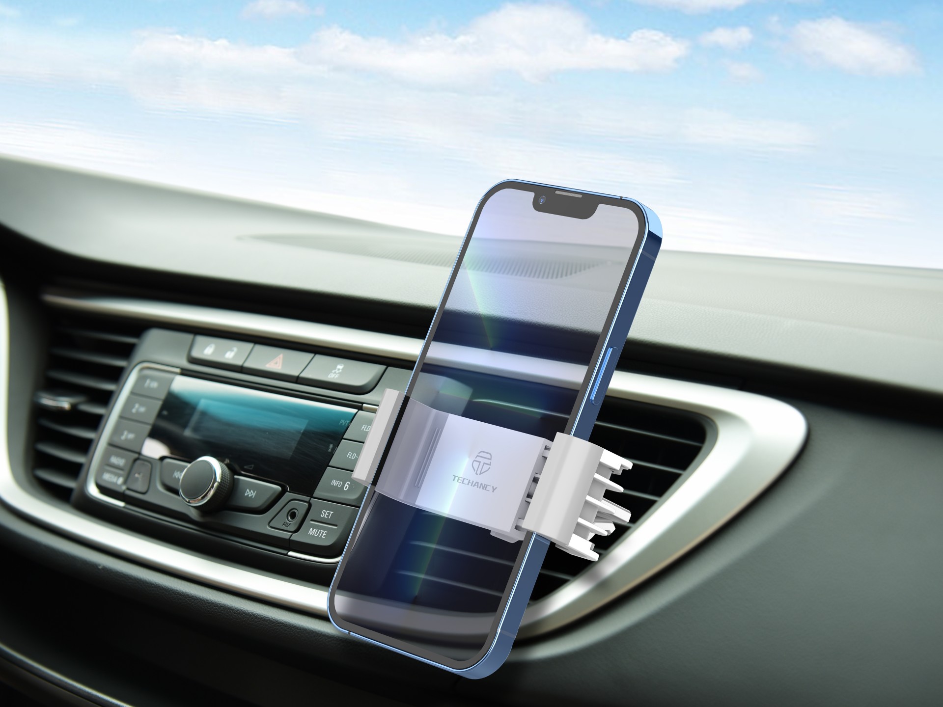 Techancy Suporte de Telemovel para Carro TI2282 Rotativo Estavel Compatvel com 4.7 a 6.4 Polegadas B