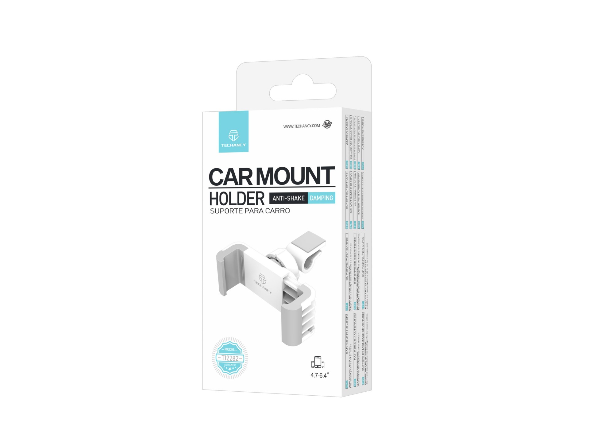 Techancy Suporte de Telemovel para Carro TI2282 Rotativo Estavel Compatvel com 4.7 a 6.4 Polegadas B