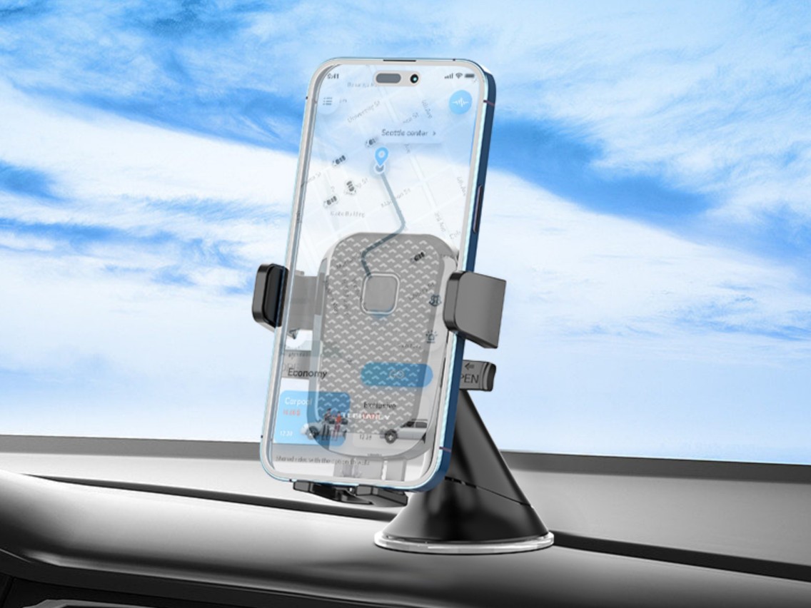 Techancy Suporte Para Telemóvel Para Automóvel, Ti2296, Operação Com Uma Mão, Abertura E Fecho Autom
