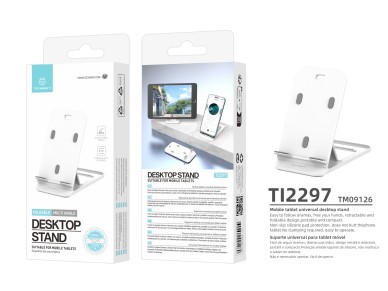 Techancy Suporte Para Telemóvel De Secretária Branco Ti2297, Design Dobrável Para Dispositivos Móvei Techancy Suporte Para Telemóvel De Secretária Branco Ti2297, Design Dobrável Para Dispositivos Móvei