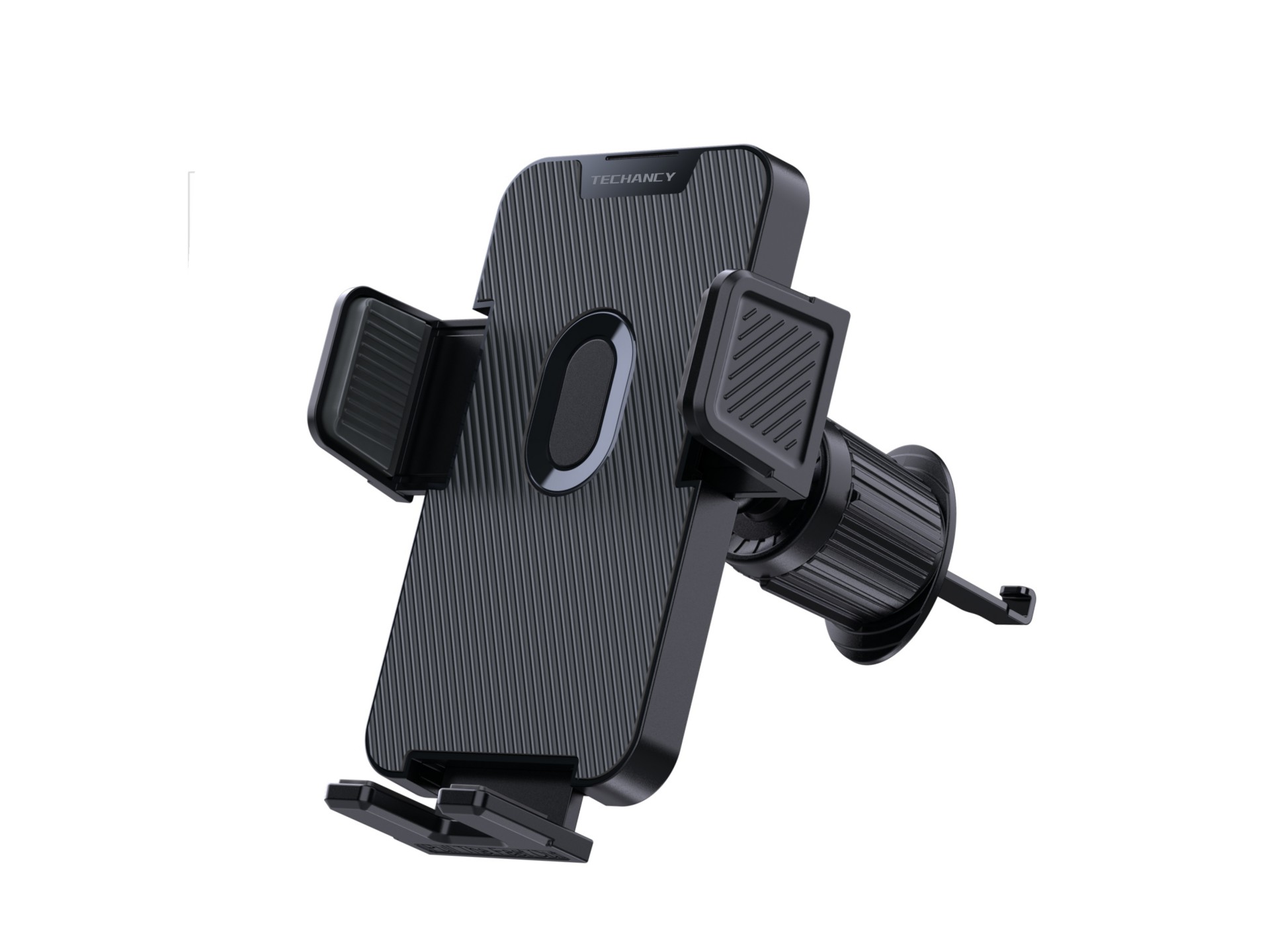 Techancy Suporte Para Telemóvel De Carro Ti2301, Preto, Encaixe Em Saída De Ar, Para Dispositivos 4.