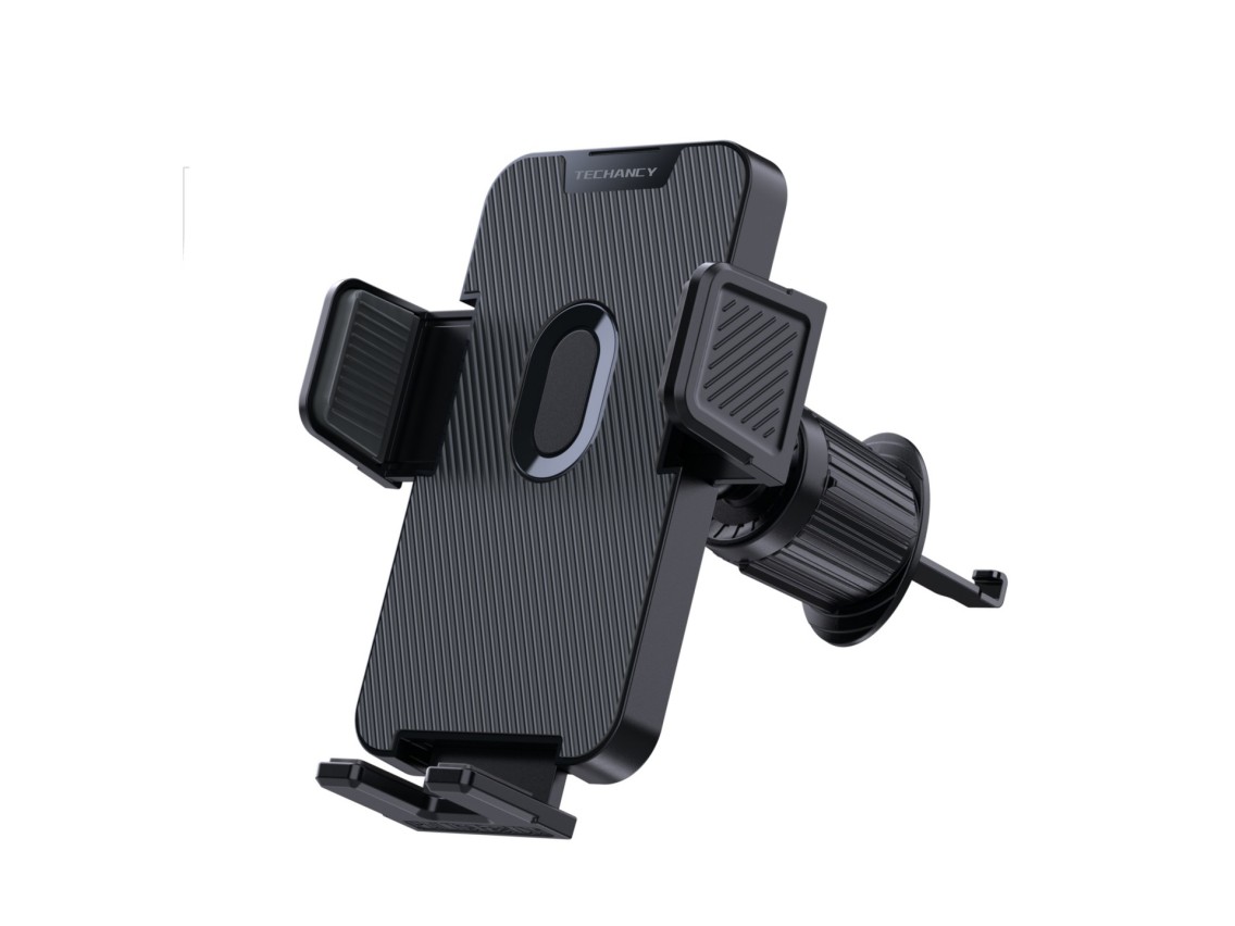 Techancy Suporte Para Telemóvel De Carro Ti2301, Preto, Encaixe Em Saída De Ar, Para Dispositivos 4.