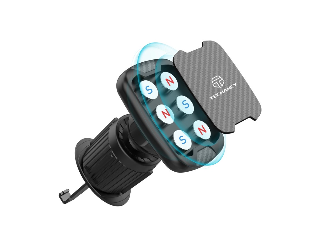 Techancy Suporte Magnético Para Telemóvel Para Automóvel Ti2306, Suporte Para Rotação De 360 Graus,