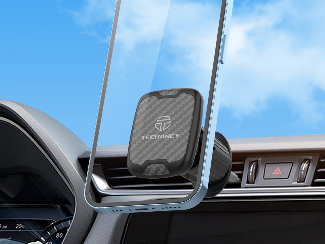 Techancy Suporte Magnético Para Telemóvel Para Automóvel Ti2306, Suporte Para Rotação De 360 Graus,