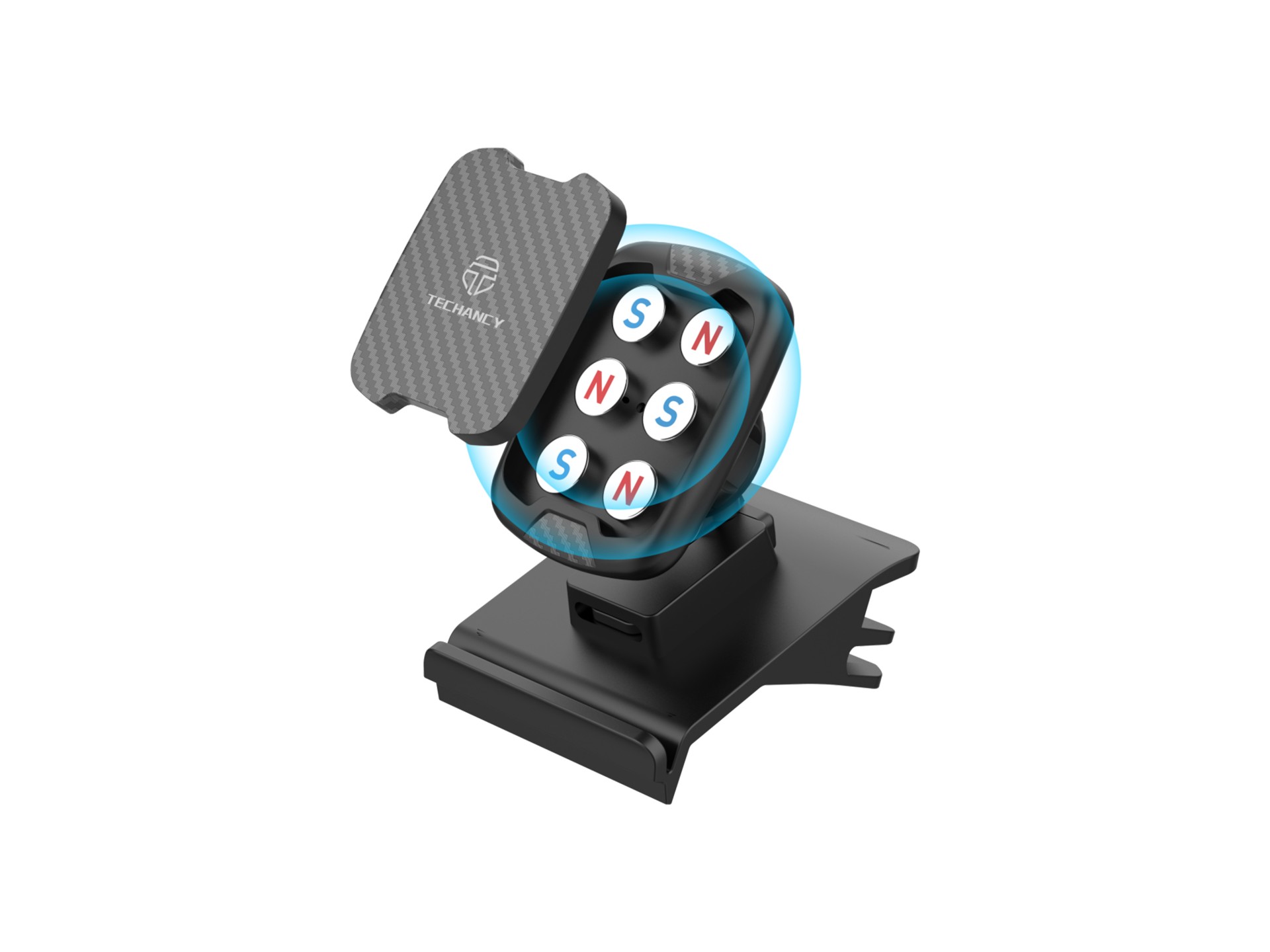 Techancy Suporte Magnético Para Telemóvel Para Automóvel Ti2314 Preto, Compatível Com Tesla Model 3/