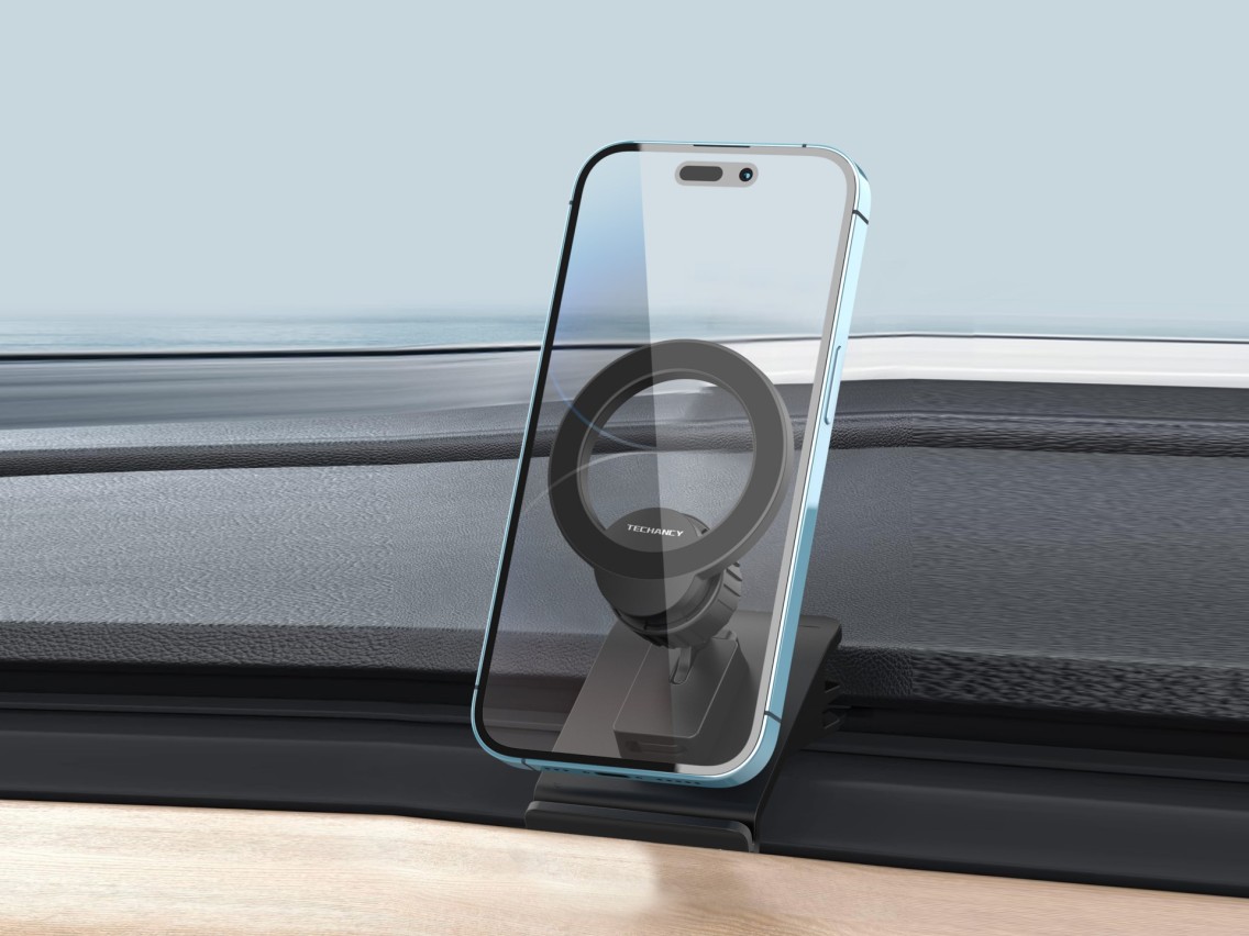 Techancy Suporte Magnético Para Automóvel Com Magsafe Preto Ti2315, Compatível Com Tesla Model 3/Y (