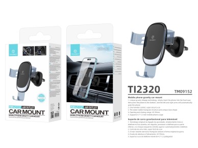 Soporte de coche Techancy Gravity para teléfonos móviles de 4,7 a 7,2 pulgadas TI2320, Soporte de coche Techancy Gravity para teléfonos móviles de 4,7 a 7,2 pulgadas TI2320,