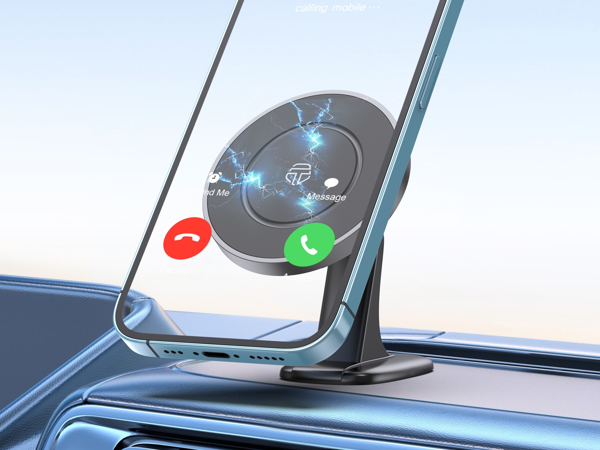 Techancy Suporte Magnético Para Telemóvel Preto Ti2326, Compatível Com Magsafe, Rotação De 360°, Fix