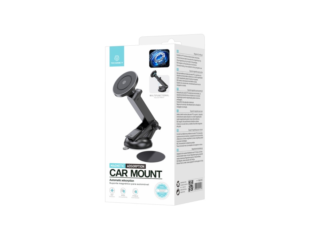 Techancy Suporte Magnético Para Telemóvel Preto Ti2327, Compatível Com Magsafe, Rotação De 360°, Ven