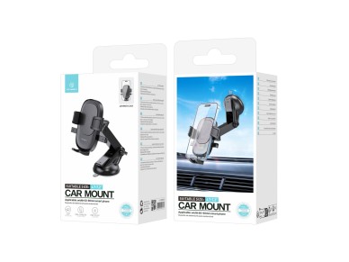 Techancy TI2328 Car Phone Holder Black, Adjustable Suction Cup, Compatible with 4.7-7.2 inch Phones