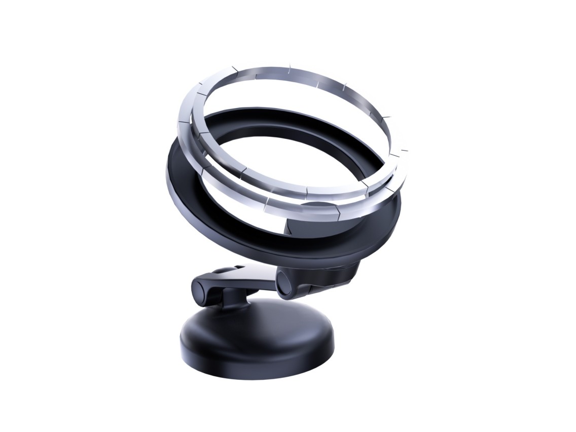 Techancy Magnetic Cell Phone Holder Black Ti2331, Compatible with Magsafe-Iphone 12-16, Foldable Sta