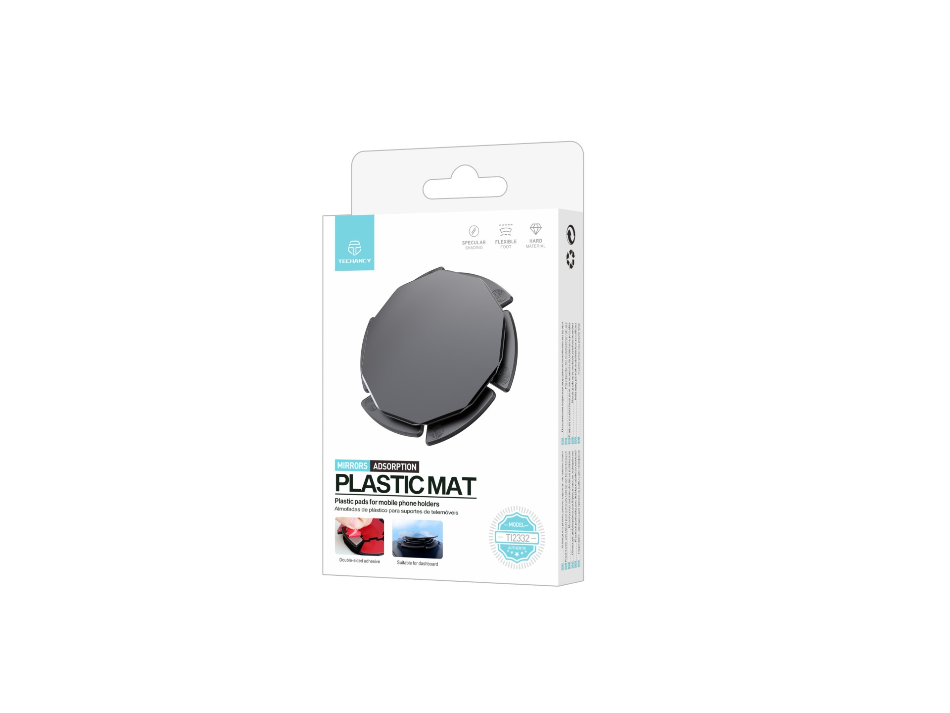 Techancy Almofada De Plástico Para Suporte De Telemóvel Preto Ti2332 Para O Painel De Instrumentos D