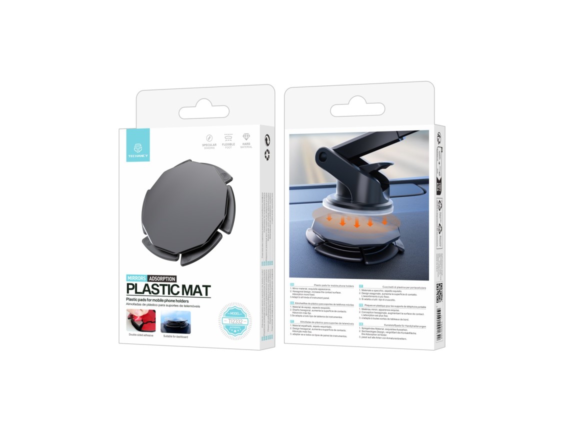Techancy Almofada De Plástico Para Suporte De Telemóvel Preto Ti2332 Para O Painel De Instrumentos D