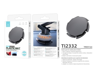Techancy Ti2332 Black Plastic Cell Phone Holder Pad For Car Dashboard To Increase Grip. Techancy Ti2332 Black Plastic Cell Phone Holder Pad For Car Dashboard To Increase Grip.