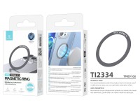 Techancy Anel telefónico magnético TI2334, conjunto de 2 preto, compatível com o carregador/ suporte Techancy Anel telefónico magnético TI2334, conjunto de 2 preto, compatível com o carregador/ suporte