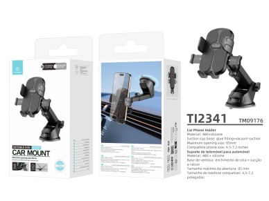 Techancy suporte de telemovel para carro TI2341 Base de suc��o Operacao automatica Compativel 4.5-7.