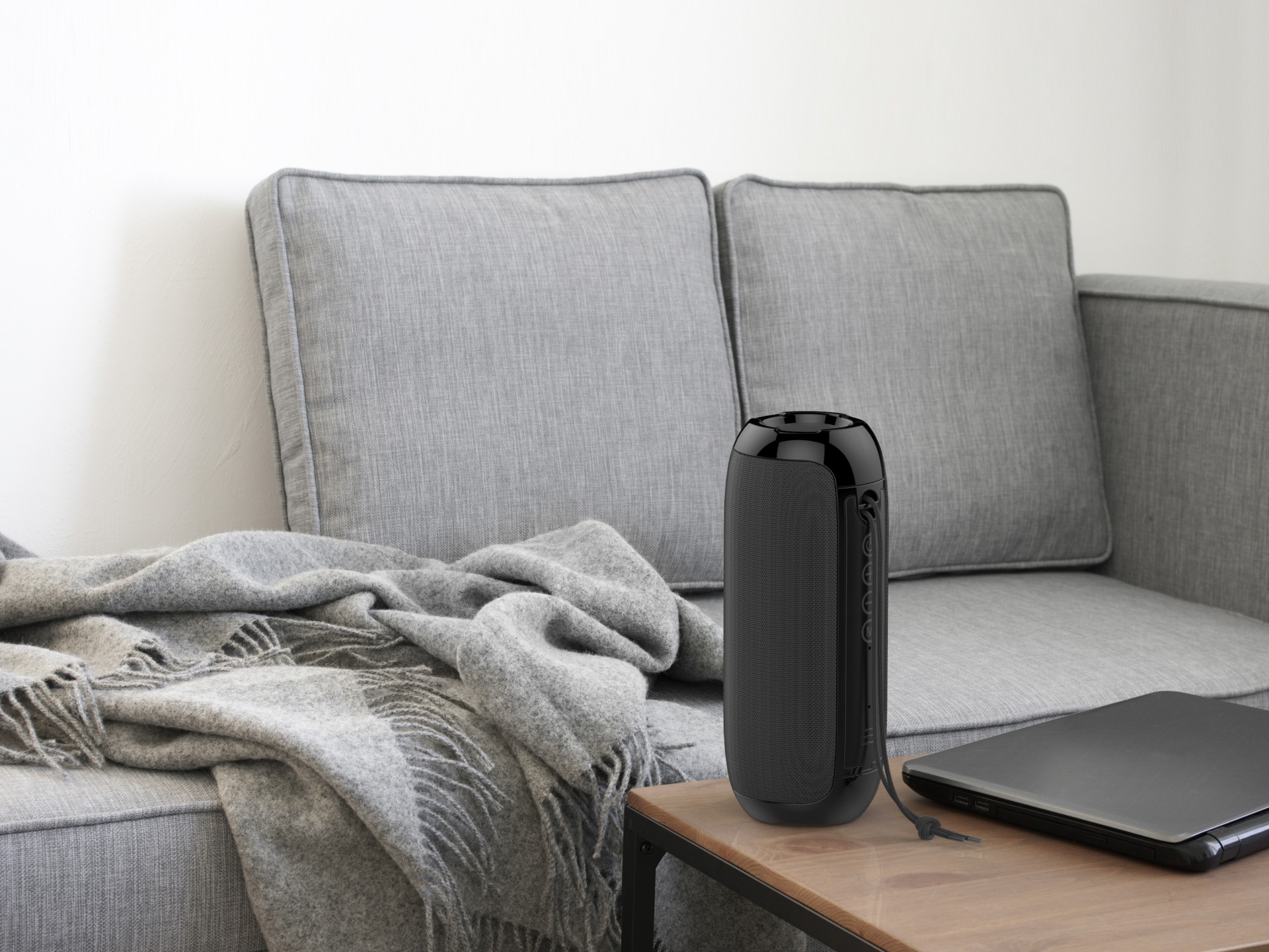Techancy Bluetooth Audio Black TH2623, 5w*2 Speakers, Built-in Battery, Supports Wireless 5.0/TF/U D