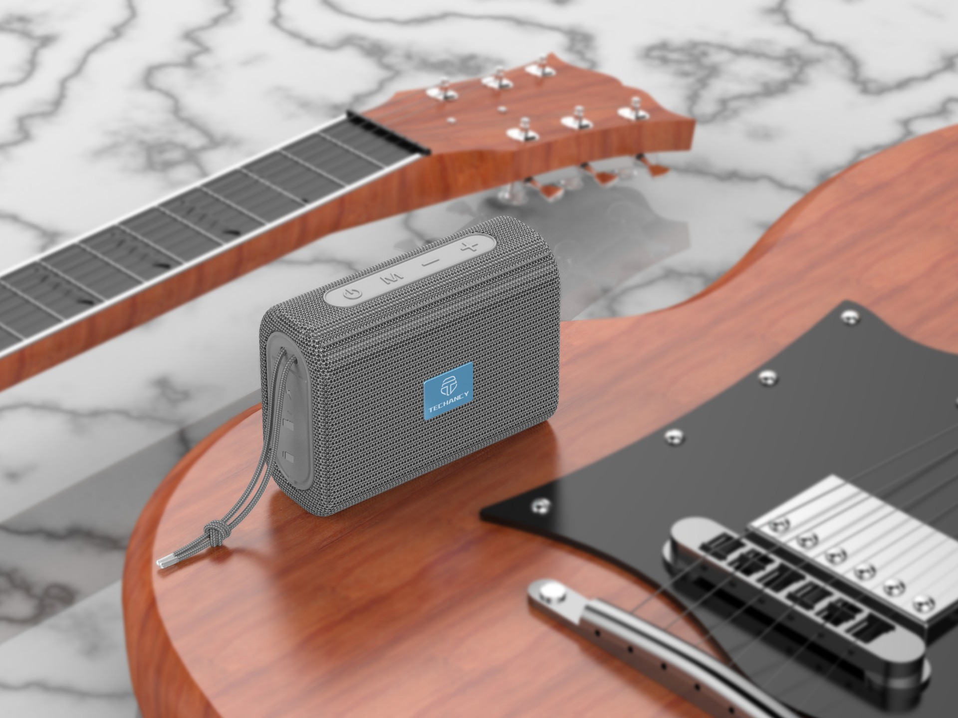 Techancy TH2630 Mini Wireless Speaker Gray, Built-in Battery Playback, Bluetooth 5.0 Connectivity, T