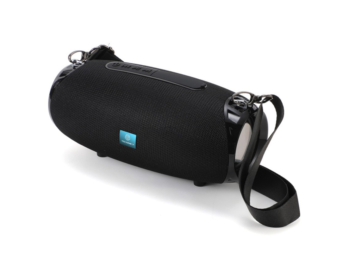 Altavoz inalámbrico Techancy TH2631 negro con batería integrada de 5 W, 2 altavoces y entrada TWS/TF