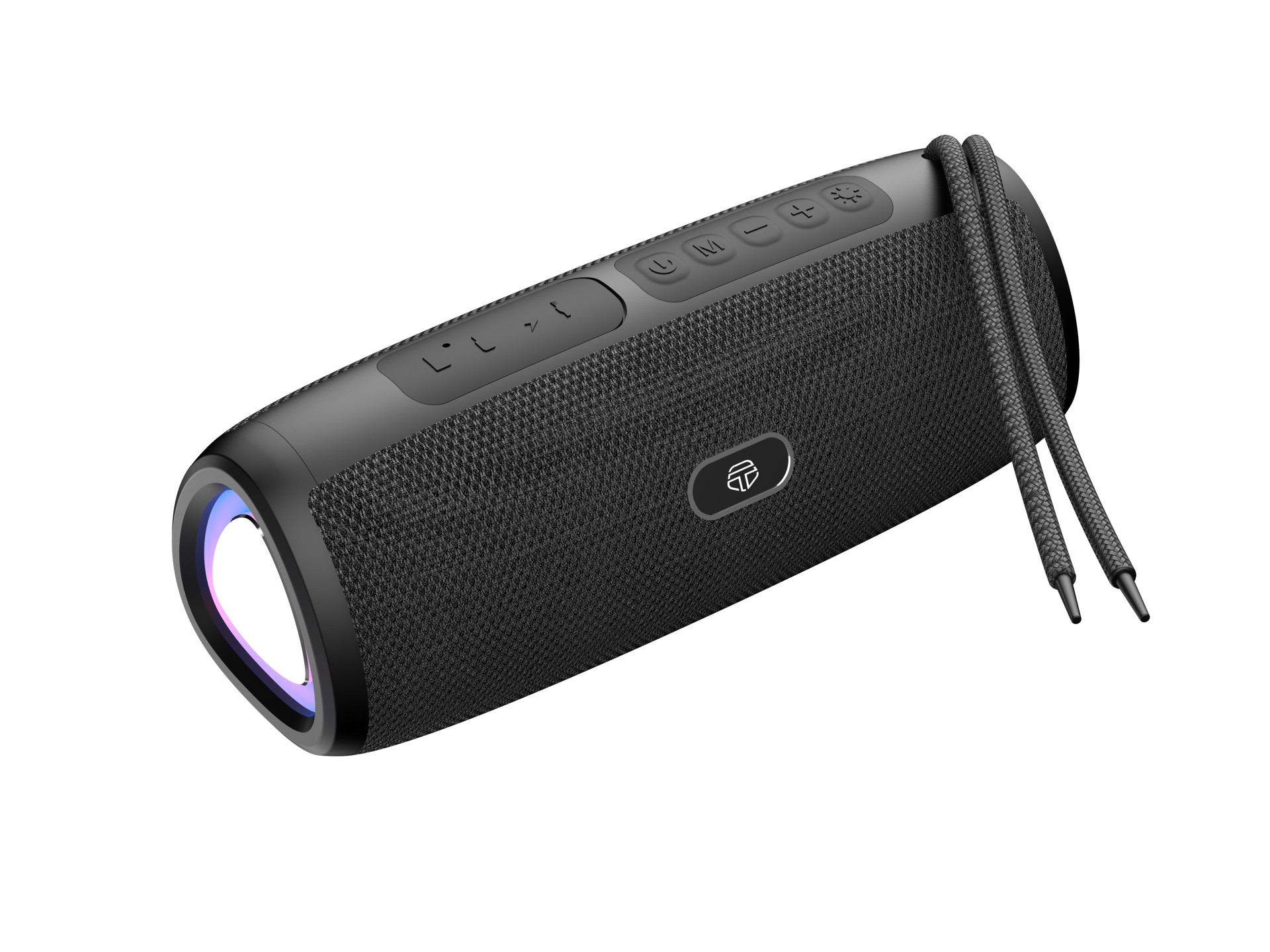 Techancy Altifalante Sem Fios Bluetooth Versão 5.3TH2633, Suporte TWS/TF/AUX, Luz Ambiente Led Rgb D