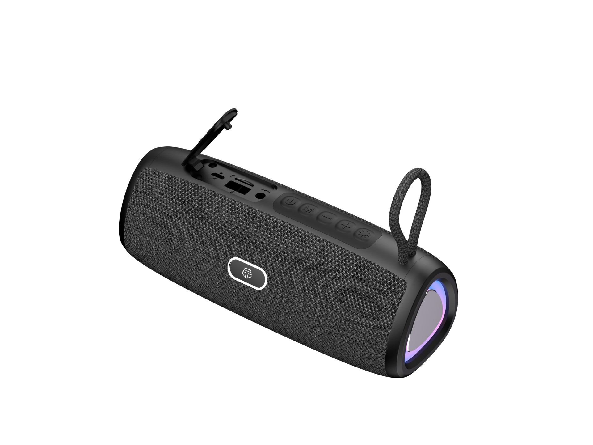 Techancy Altifalante Sem Fios Bluetooth Versão 5.3TH2633, Suporte TWS/TF/AUX, Luz Ambiente Led Rgb D