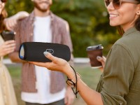 Techancy Altifalante Sem Fios Bluetooth Versão 5.3TH2633, Suporte TWS/TF/AUX, Luz Ambiente Led Rgb D Techancy Altifalante Sem Fios Bluetooth Versão 5.3TH2633, Suporte TWS/TF/AUX, Luz Ambiente Led Rgb D