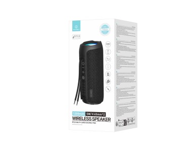 Techancy TH2634 Wireless Bluetooth Speaker Version 5.3, Support TF/U disk/LINE LN Input, 7 Color LED